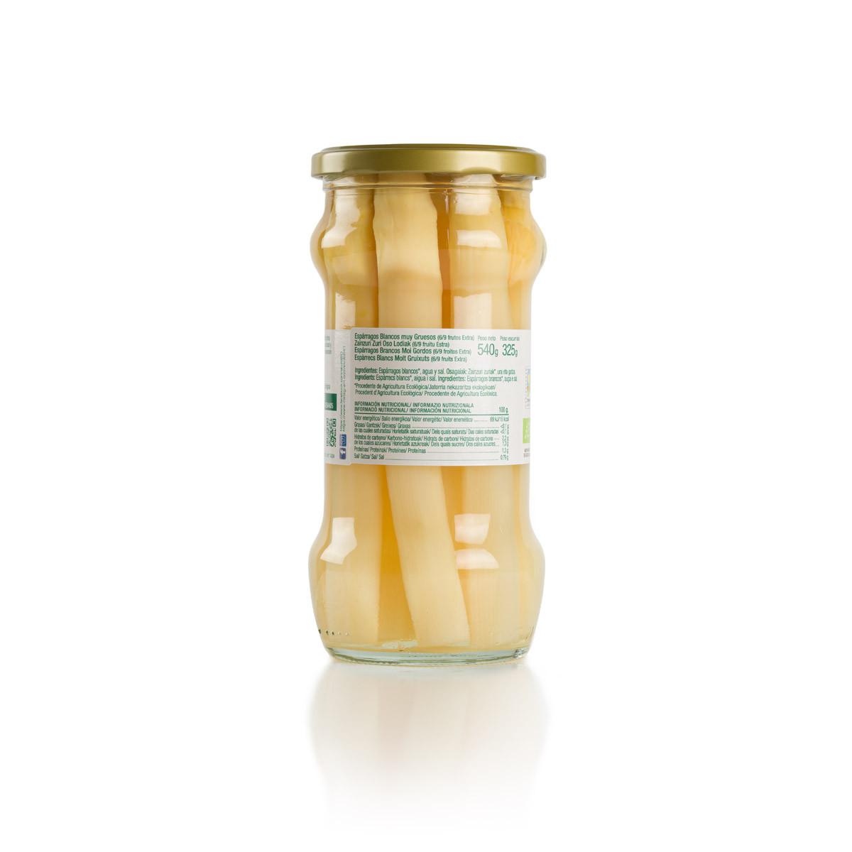 Espárragos Ecológicos Blancos Muy Gruesos D.O. Ékolo 540 g
