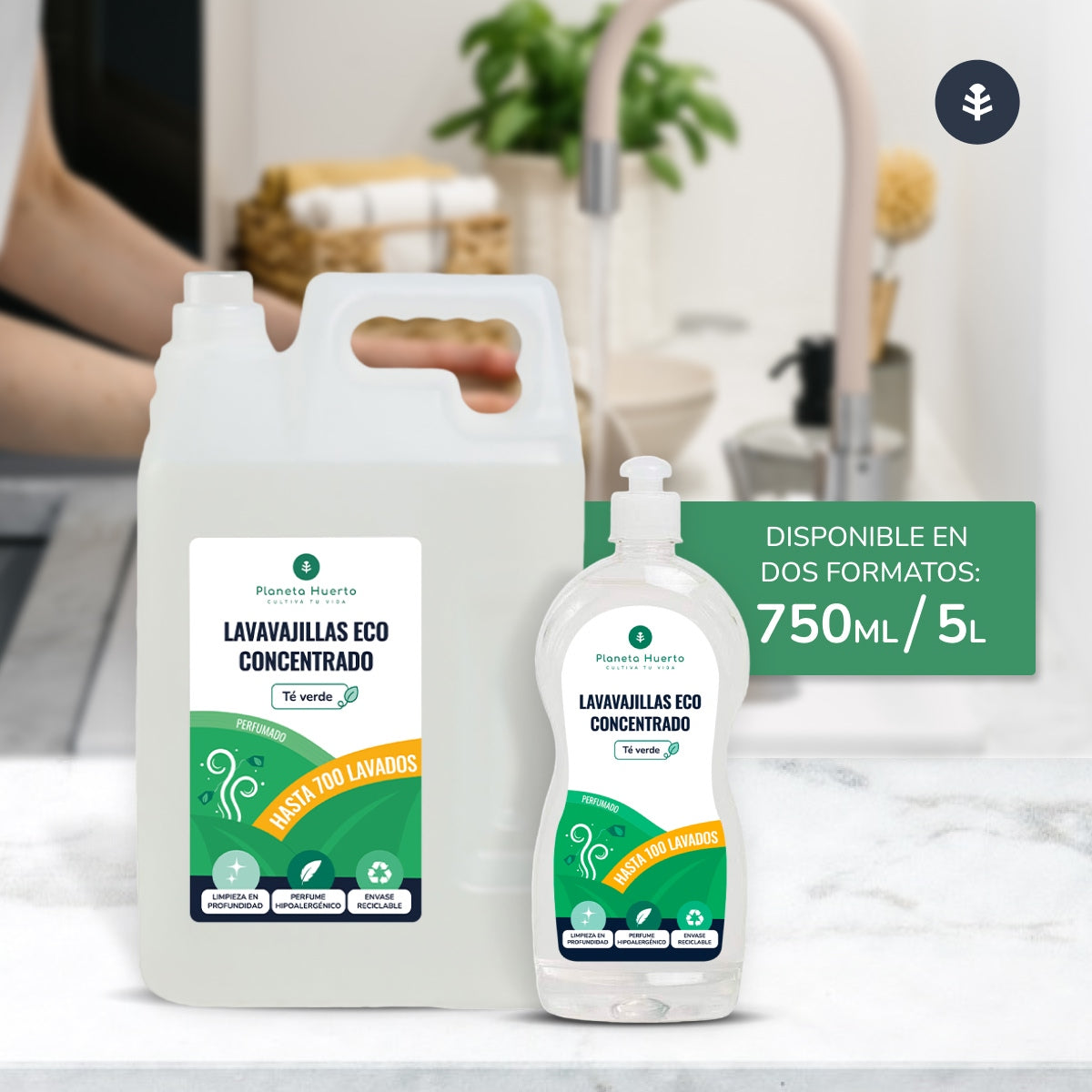 Lavavajillas Manual Té Verde ECO Planeta Huerto 750ml