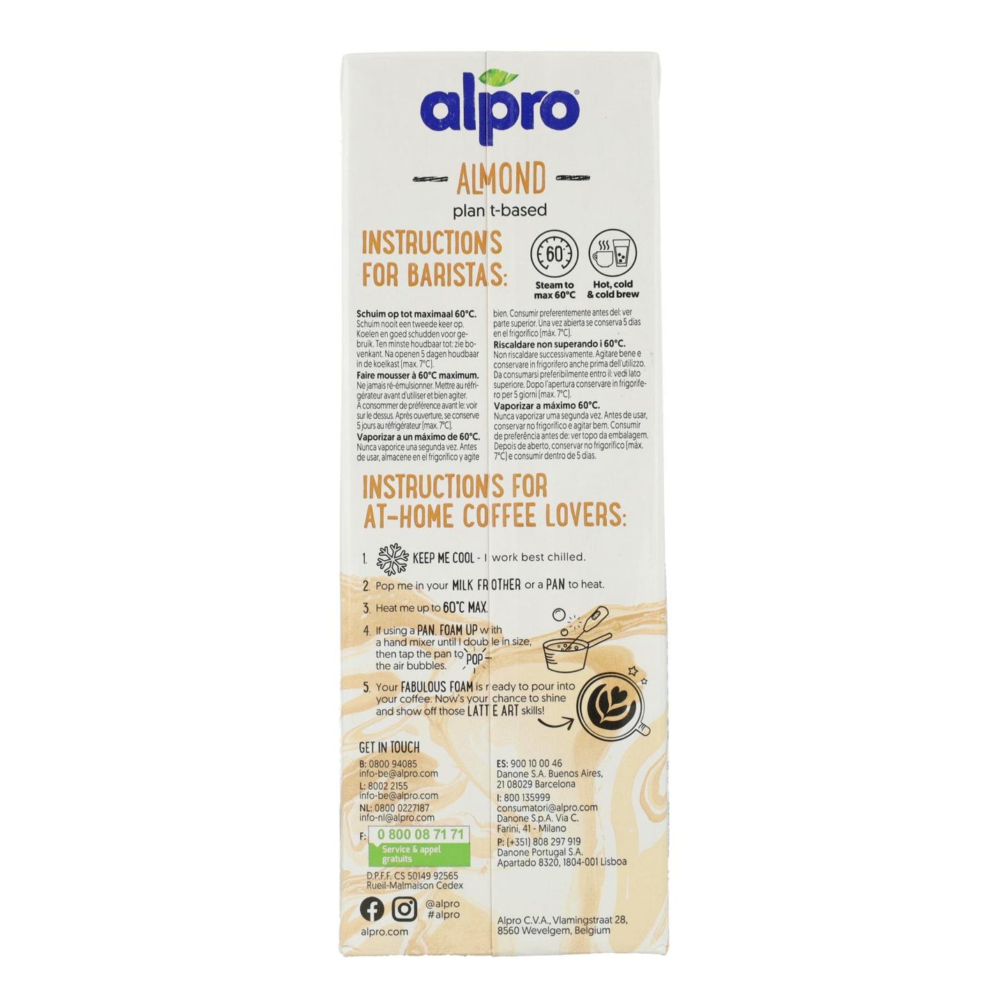 Pack 8 uds Bebida de Almendra Barista Alpro 1 Litro