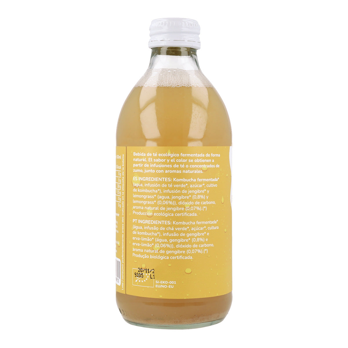 Kombucha ECO Jengibre y lemongrass Planeta Huerto 330 ml
