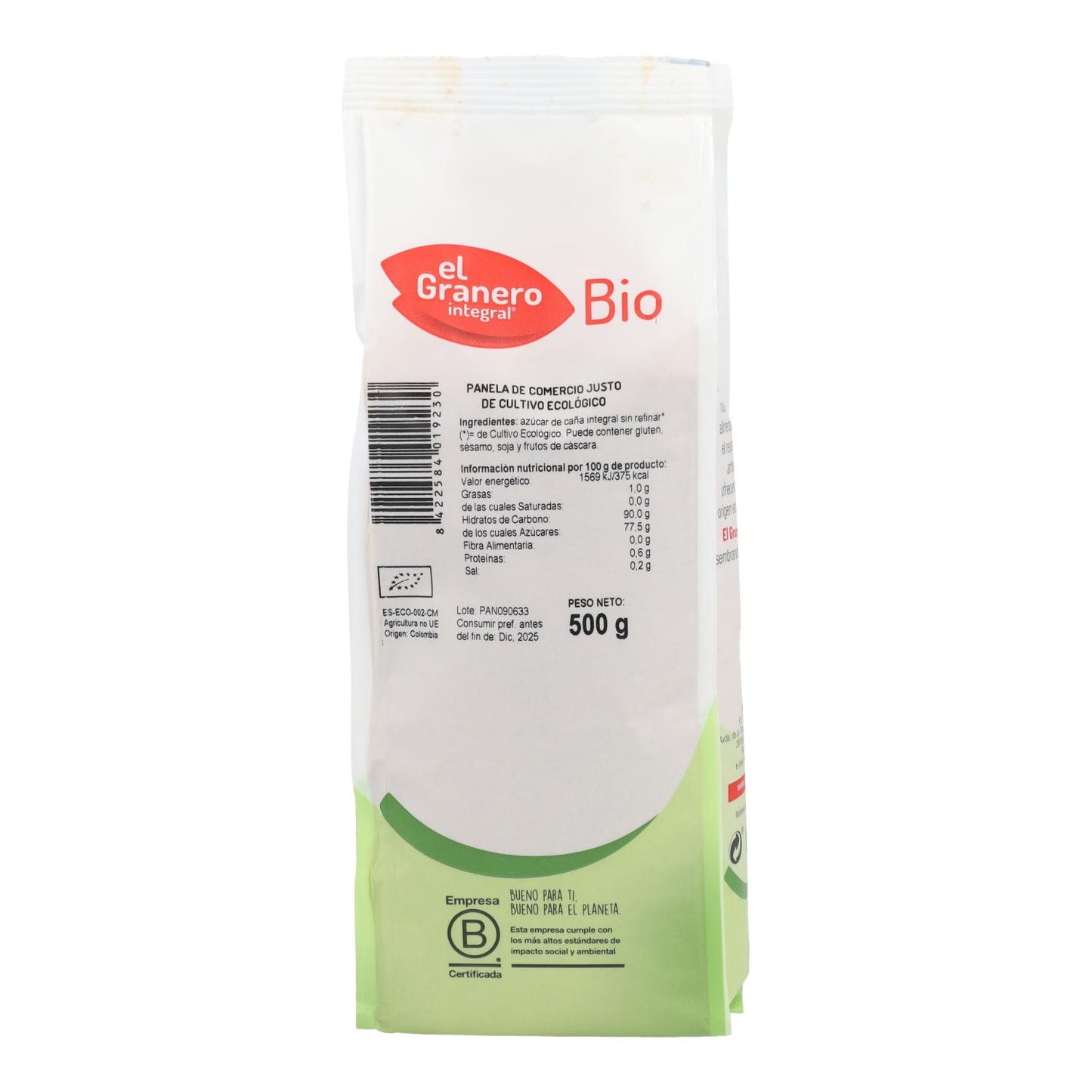 Azúcar Panela BIO de Comercio Justo El Granero 500 g