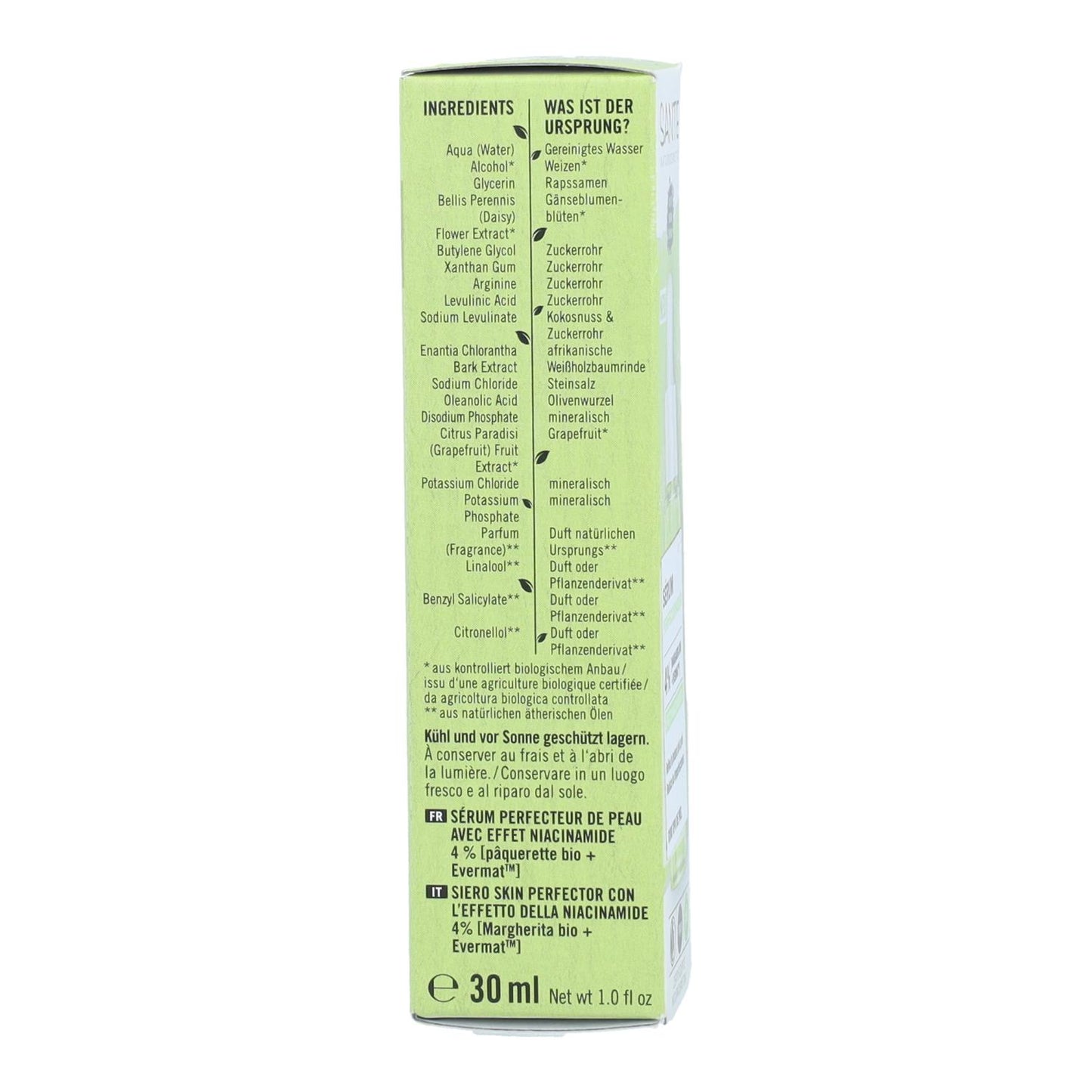 Sérum matificante perfector niacinamida, Sante 30 ml