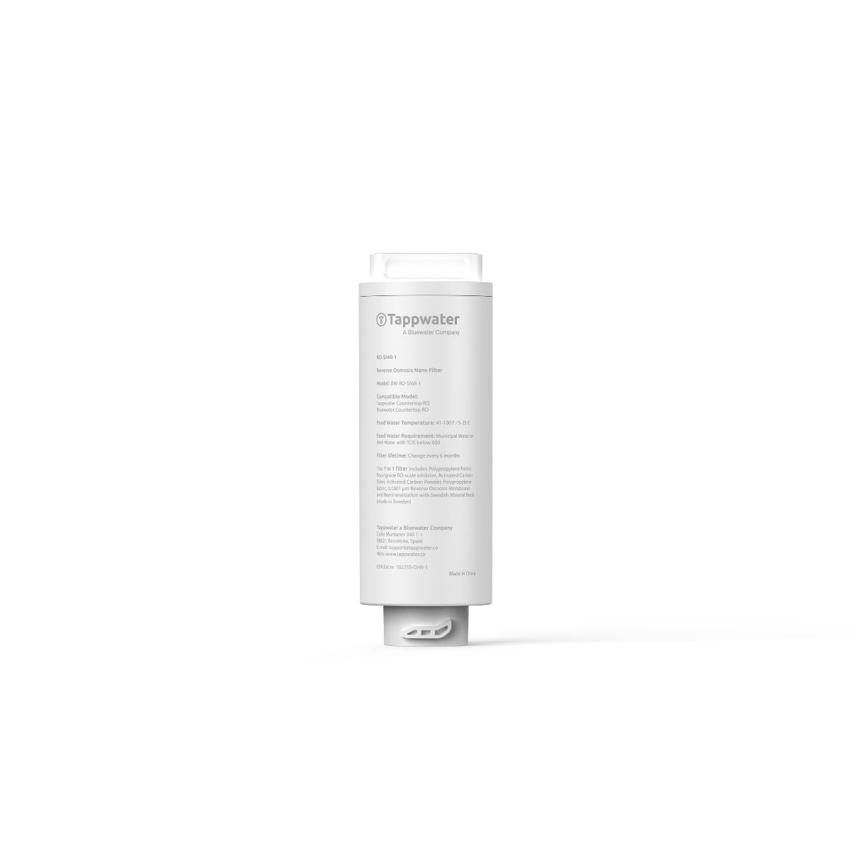 Cartucho para Purificador de agua Countertop Tappwater
