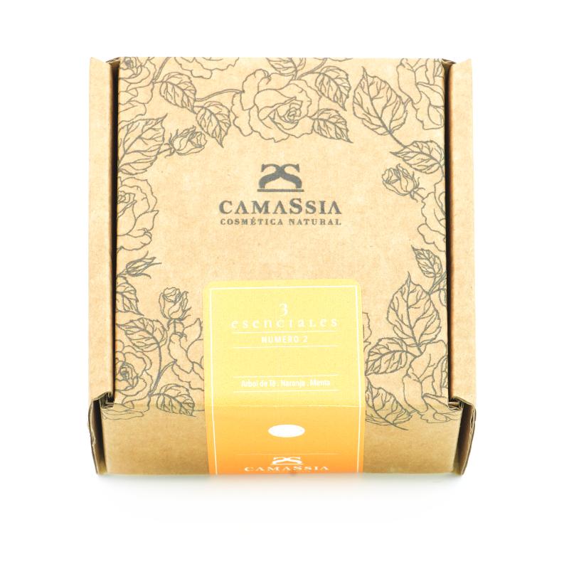 Kit aceites esenciales Árbol del té, Naranja y Menta piperita Camassia 10 ml