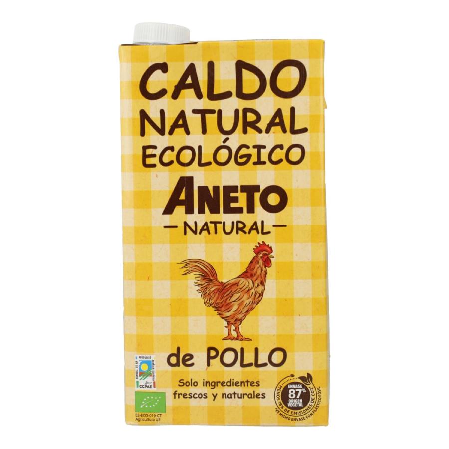 Pack Caldo Natural de Pollo Eco 1L + GRATIS Caldo de Pescado Eco 1L Aneto