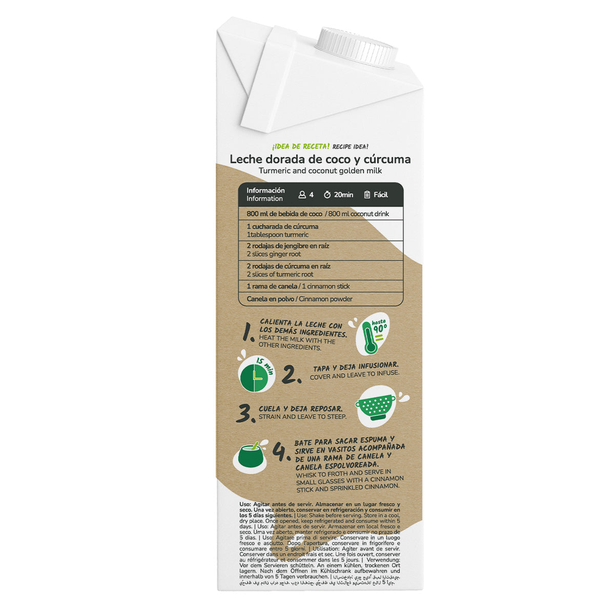 Pack 6x Bebida de Coco Eco Planeta Huerto 1L