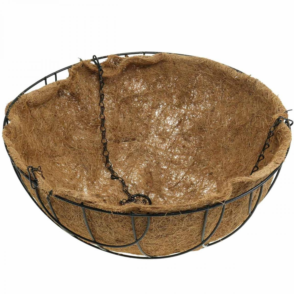 Cesto colgante redondo con forro de coco Ø25 cm Biotop