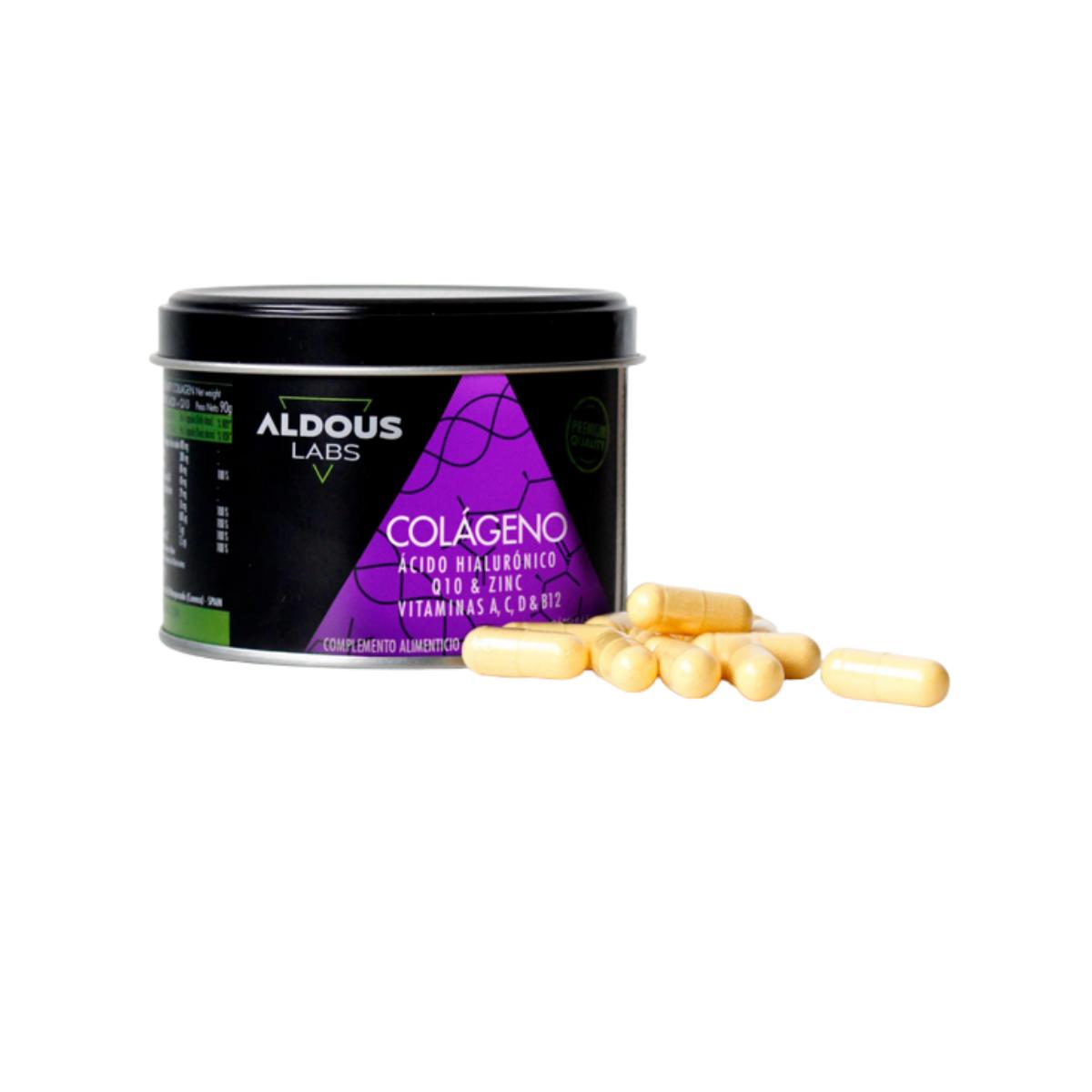 Colágeno Hidrolizado + Ácido Hialuronico + Coencima Q10 + Vitaminas + Zinc, 120 cap. Aldous Labs
