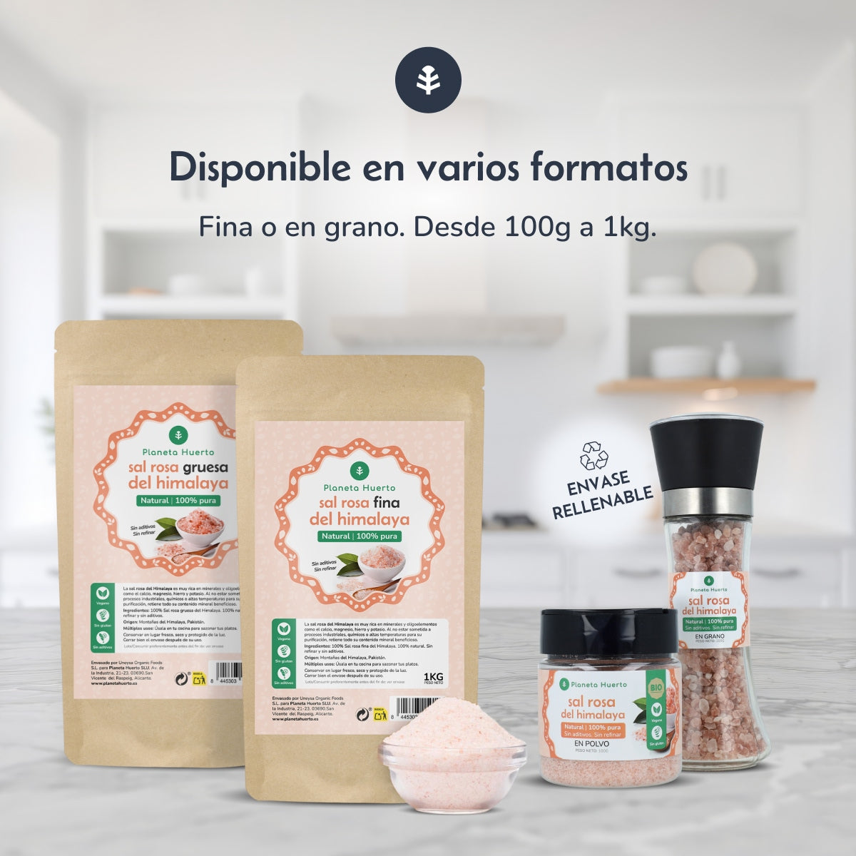 Sal rosa del Himalaya Planeta Huerto 1 kg