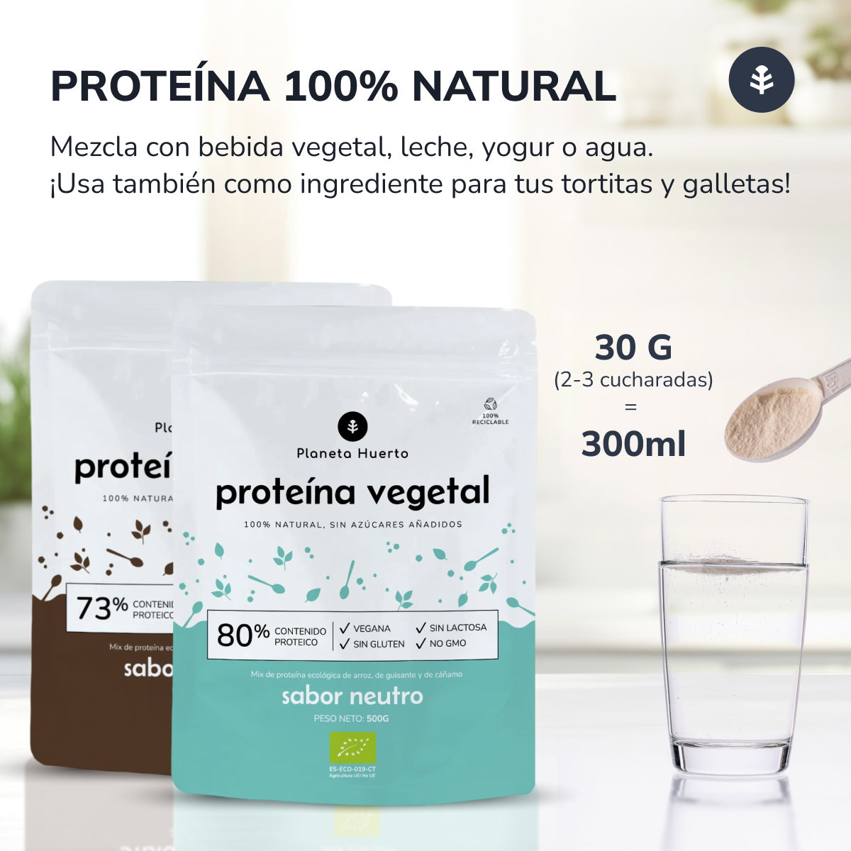 Proteína vegetal ECO neutra 80% Planeta Huerto 500 g