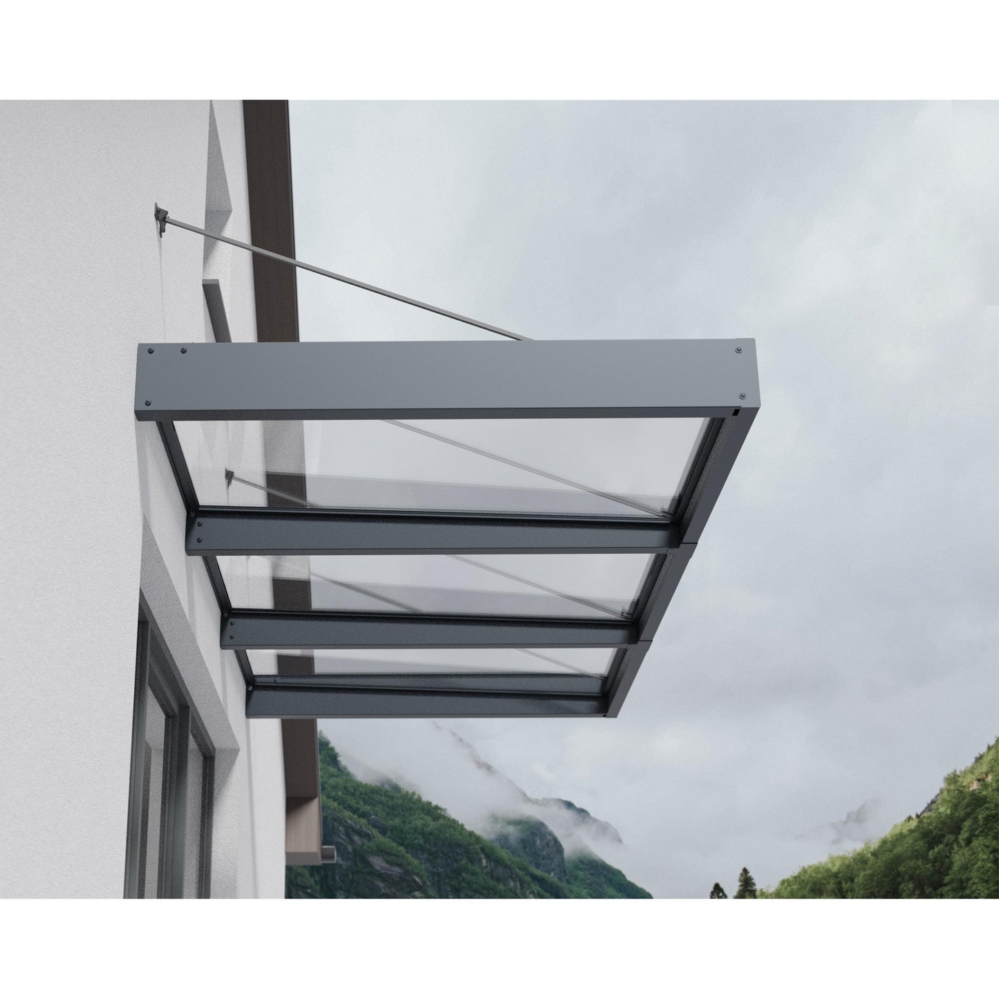 Marquesina para puerta Sophia XL 140x286 cm transparente Canopia