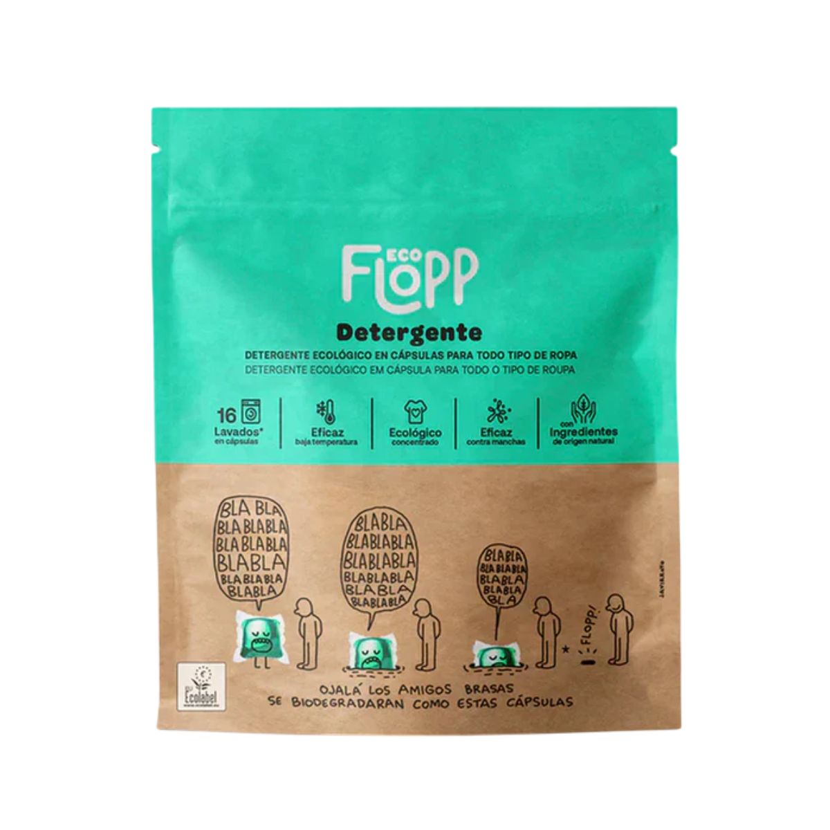 Pack 2 x Detergente ropa ECO Flopp 16caps