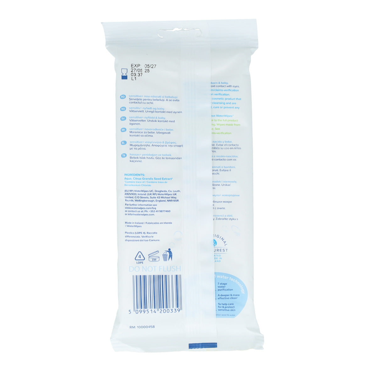 Toallitas WaterWipes BIO de bebé 28UDS