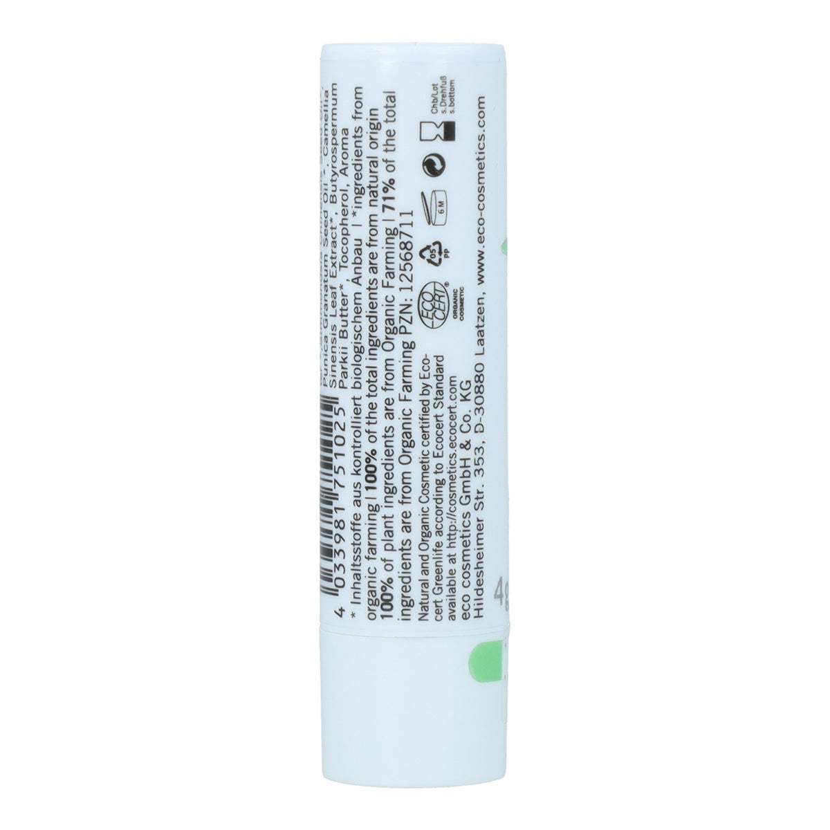 Bálsamo labial con granada y oliva Eco cosmetics 4 g