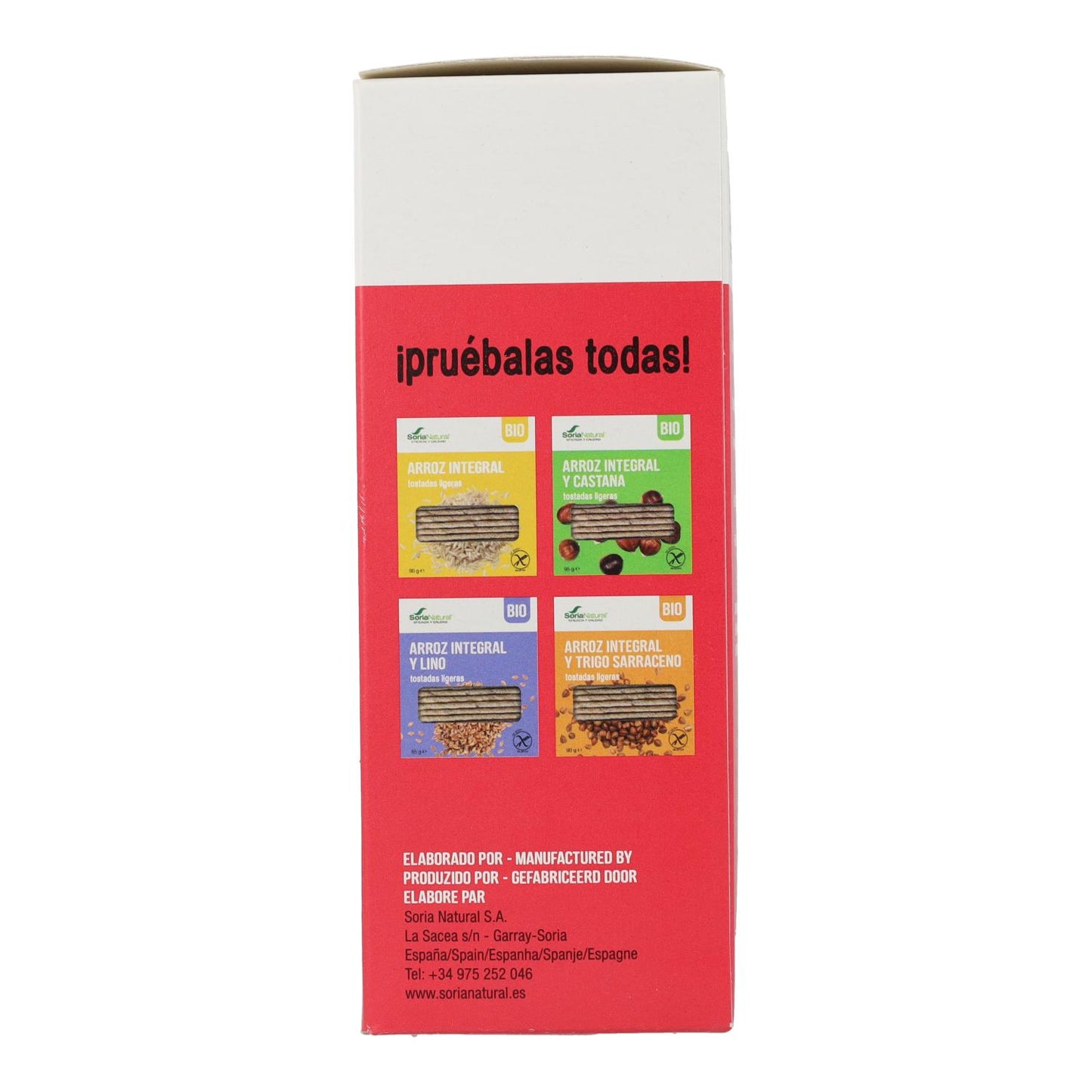 Tostadas de Arroz Integral y Quinoa Bio Sin gluten Soria Natural 85 g