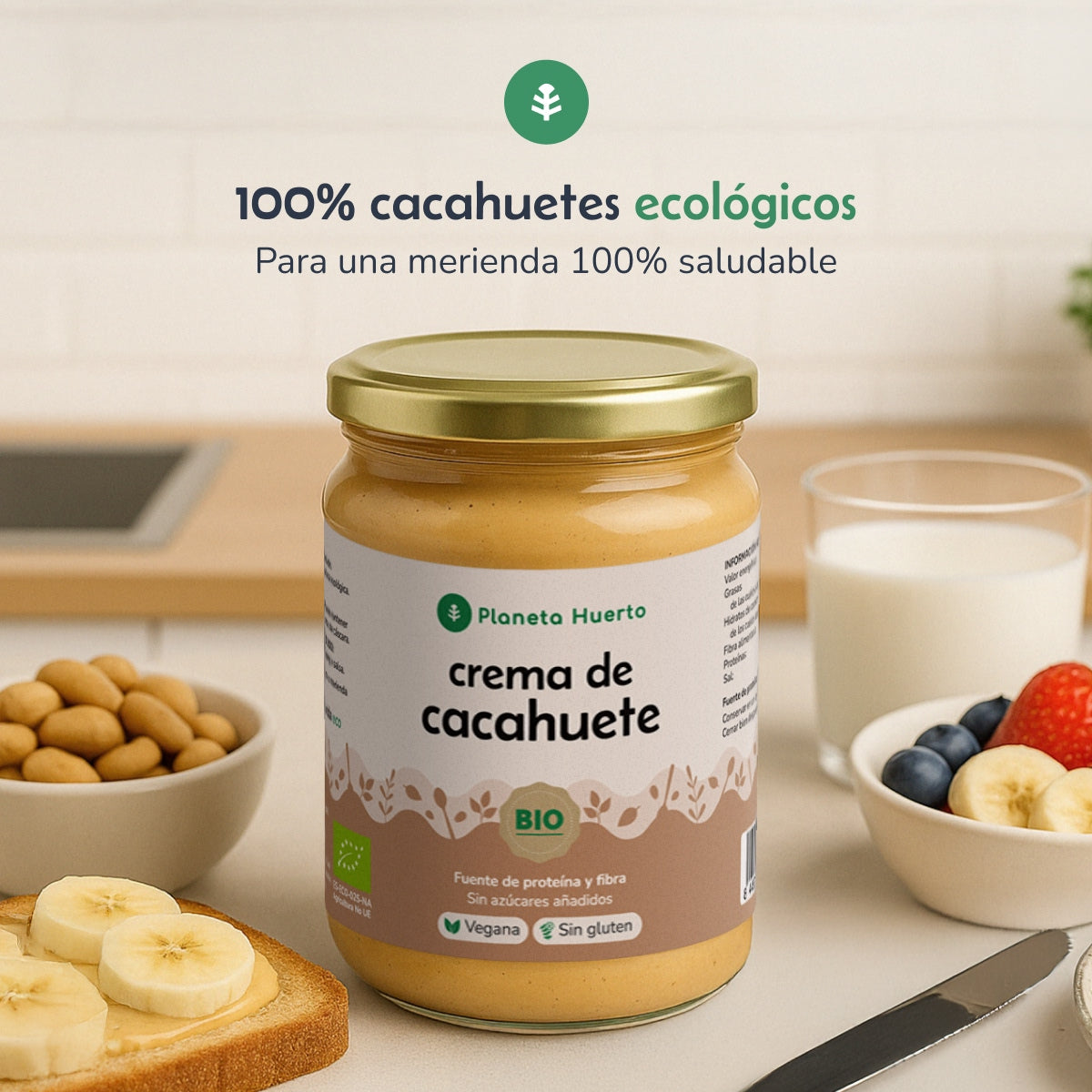 Crema de Cacahuetes ECO Planeta Huerto 700 g