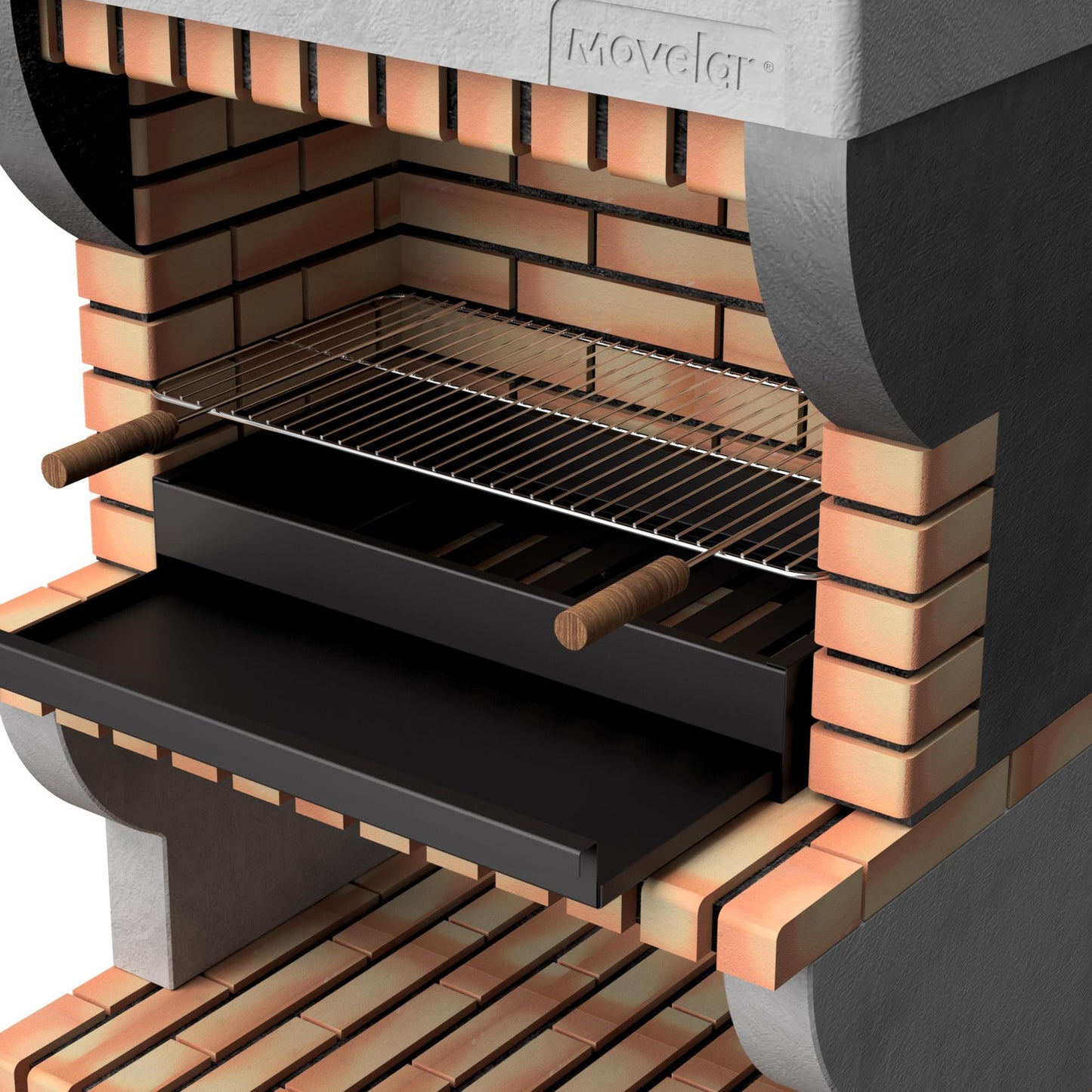Barbacoa Bailen Plus con mini bancadas Movelar