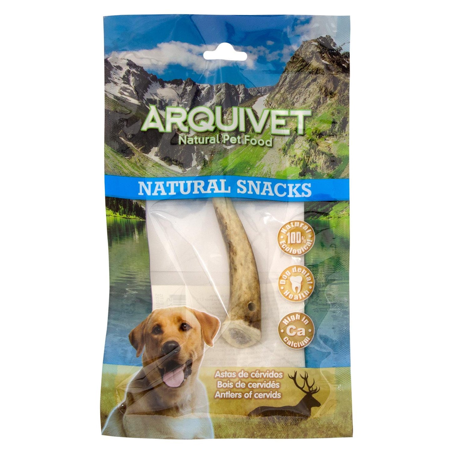 Asta de ciervo Mordedor natural para perros Arquivet S 15-39 g