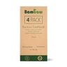 Cepillos de dientes Bambaw Pack 4, cerdas duras de carbón