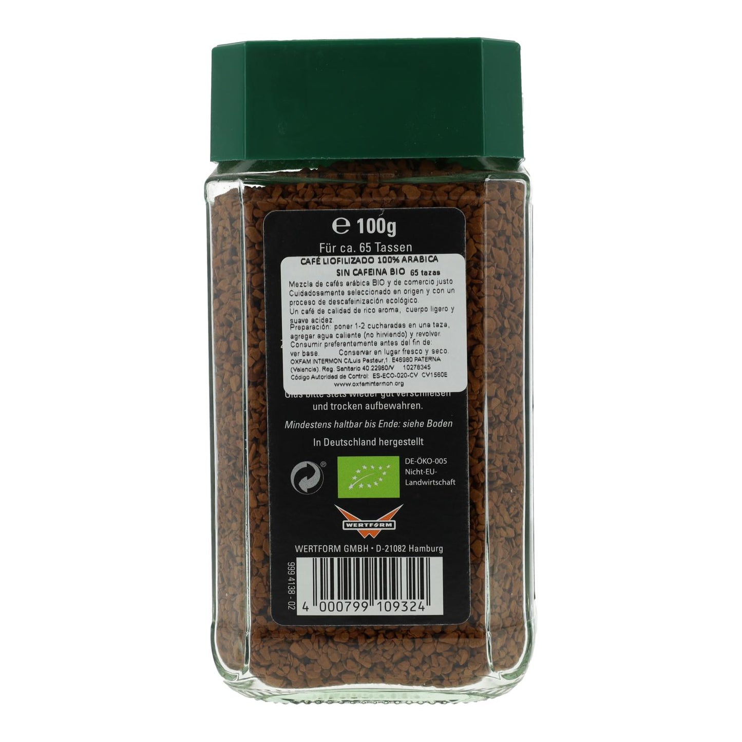 Café Comercio Justo Liofilizado Arabica BIO Mount Hagen 100g