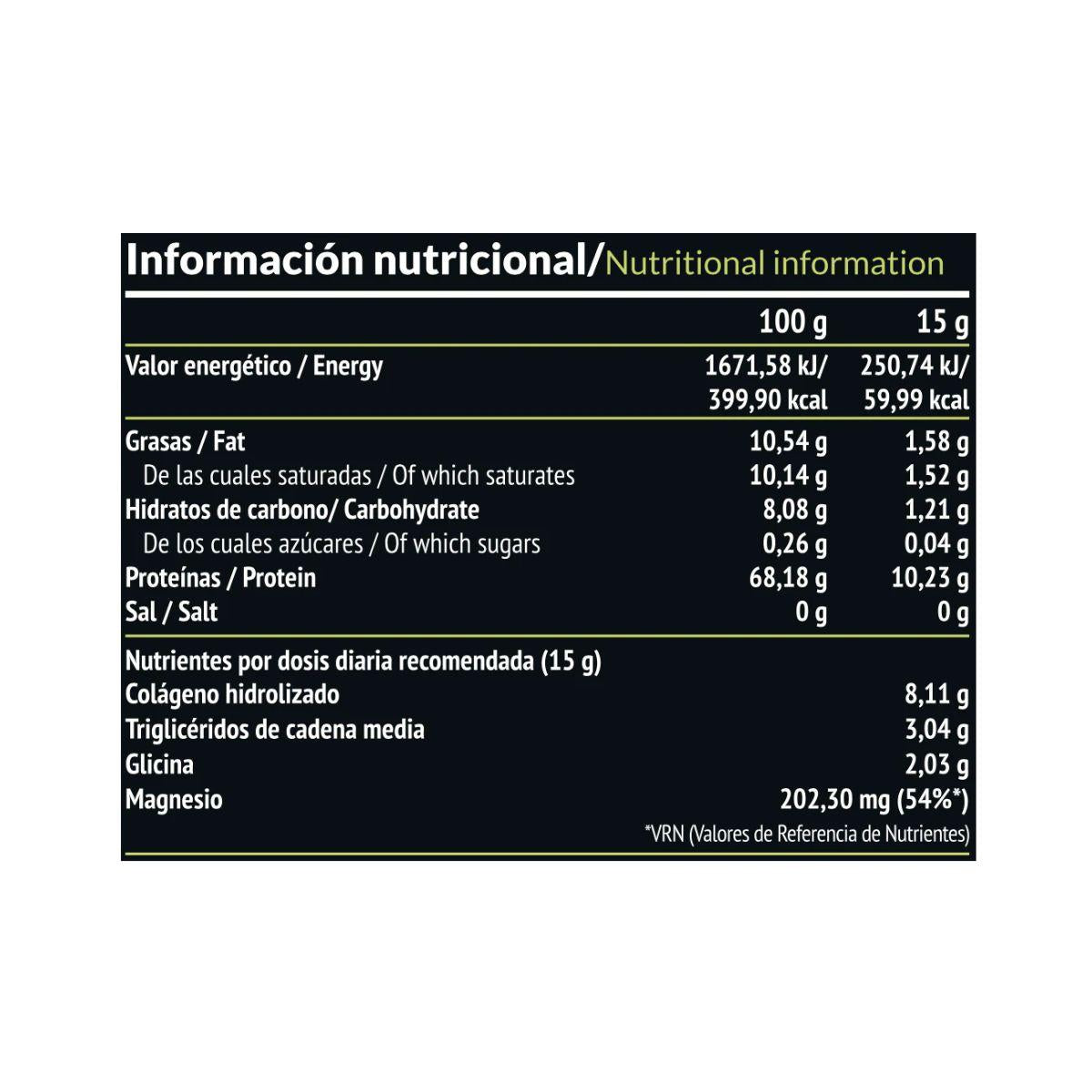 Elixir: Colágeno + Aceite TCM, 450 g Paleobull
