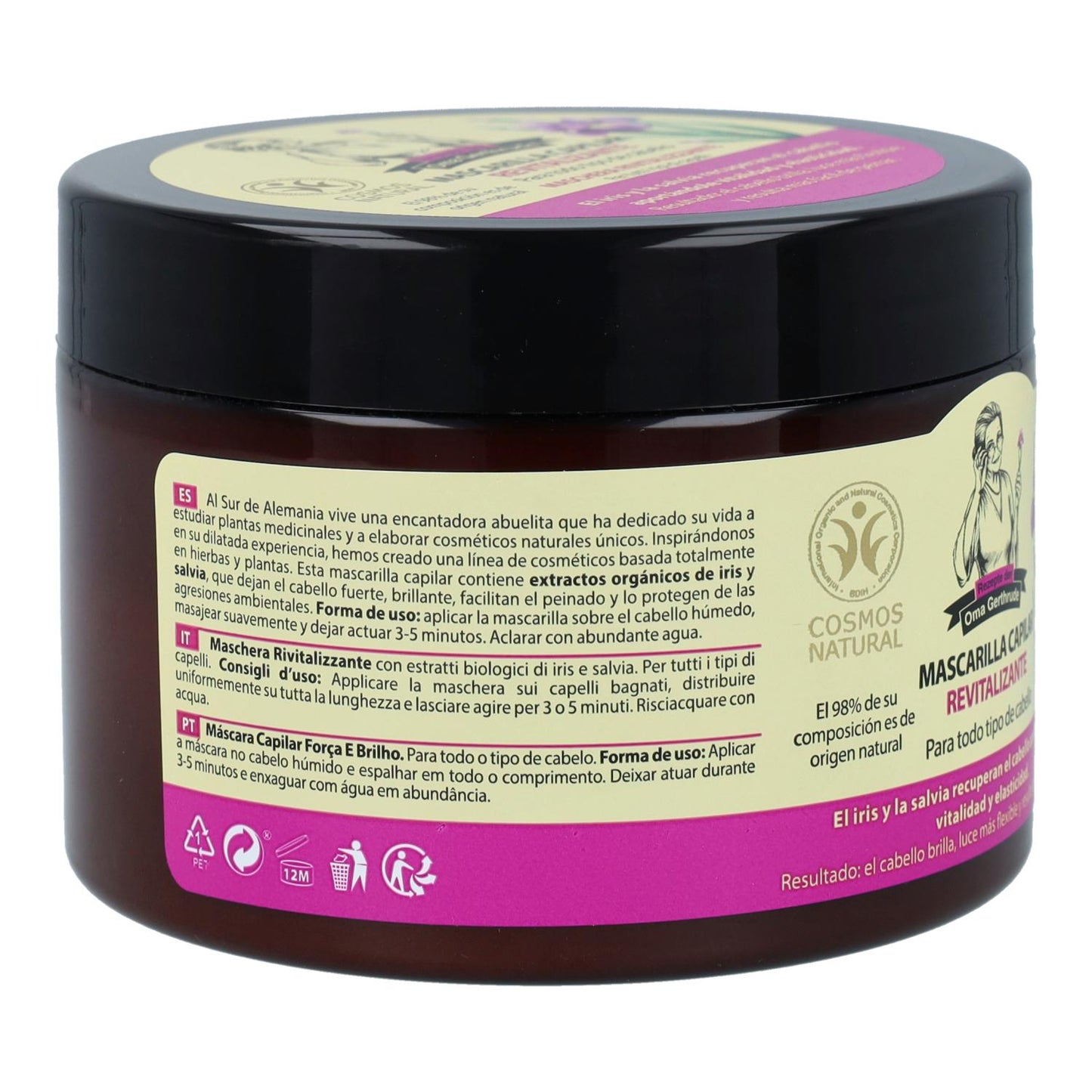 Mascarilla capilar revitalizante cabellos normales Oma Gertrude, 300 ml