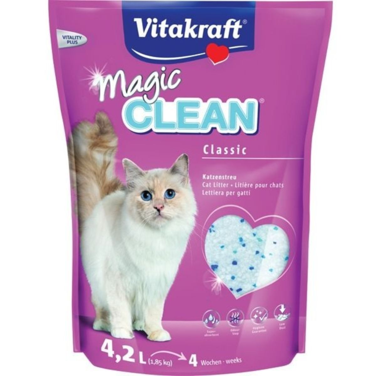 Vitakraft Magic Clean Perlas de gel de sílice súper absorbentes 8,4 L