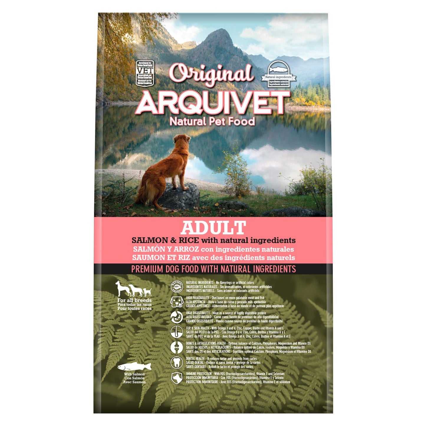 Pienso para perros Original Salmón y arroz Arquivet 12 Kg