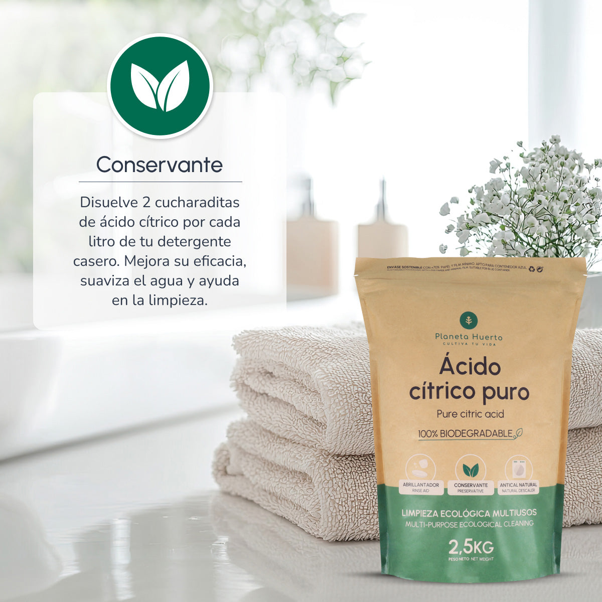 Ácido cítrico Planeta Huerto 2,5 Kg
