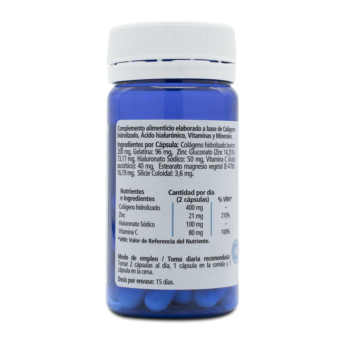 H4U Colágeno + Ácido hialurónico complemento alimenticio 30 cápsulas de 479 mg
