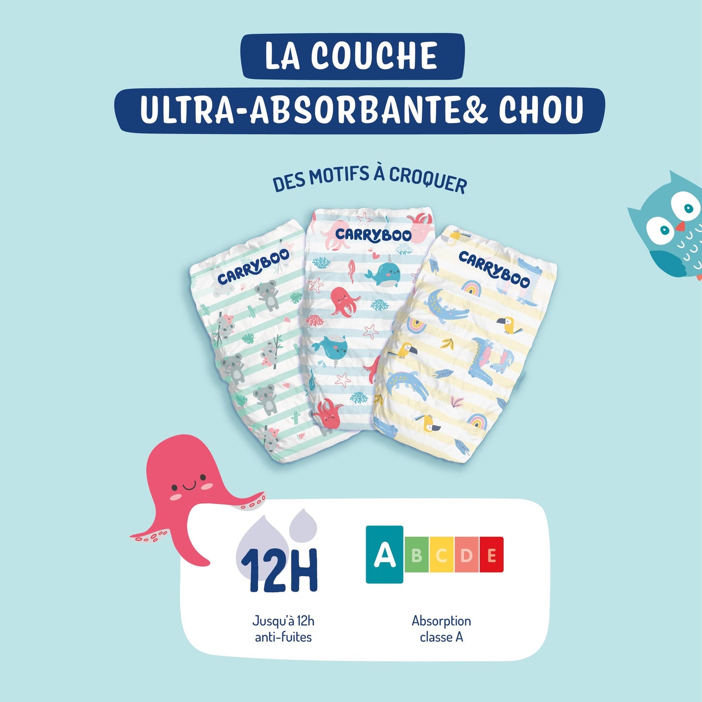 Pañales Carryboo Nature Pañales naturales y coles, talla 2 (3-6kg)