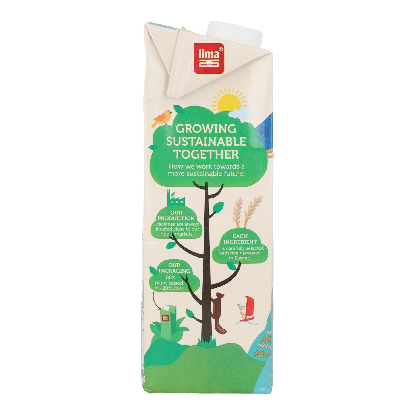 Bebida Vegetal de Arroz y Coco Bio sin gluten ECO Lima 1L