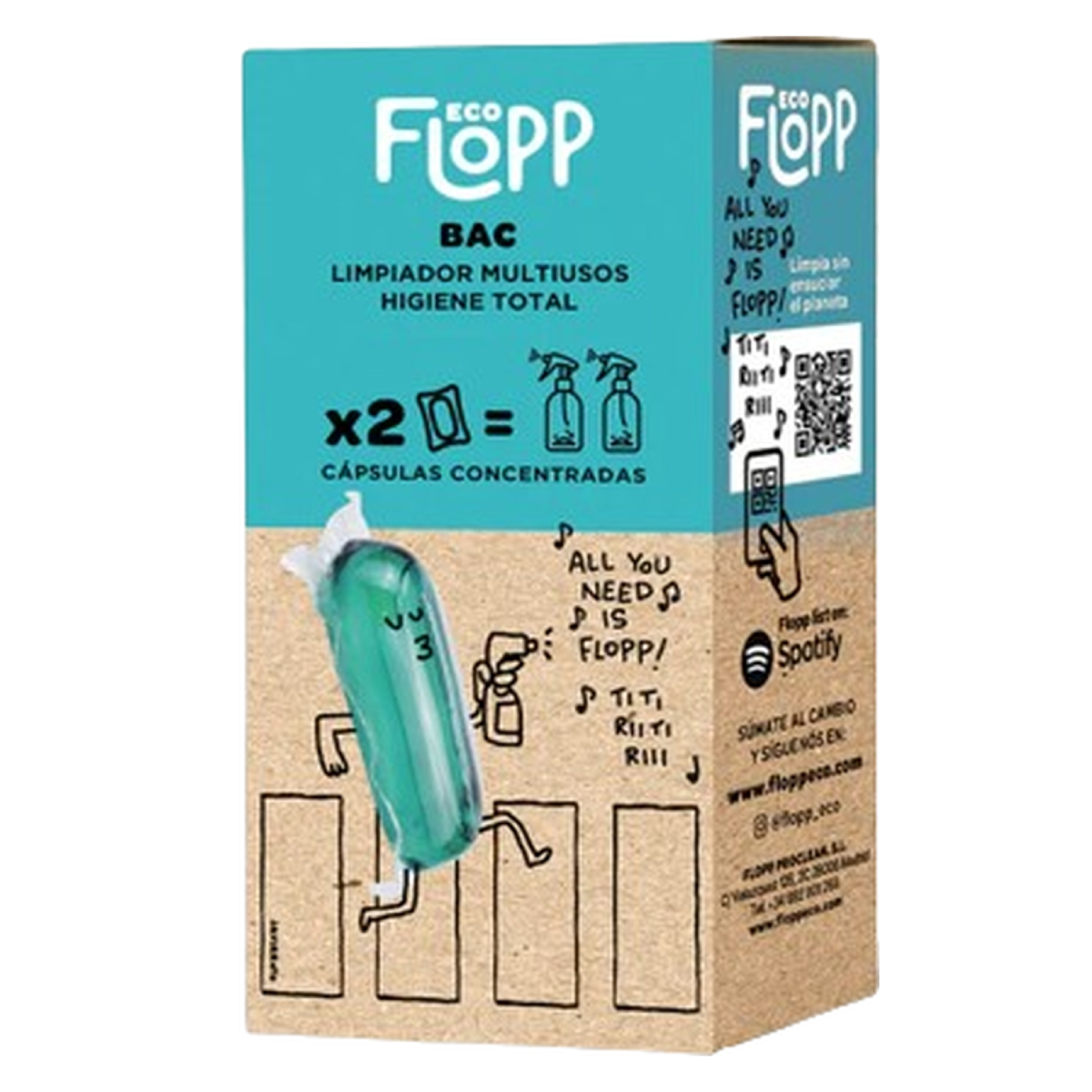 Pack 2 x Limpieza hogar multiusos ECO Refill Flopp 2caps