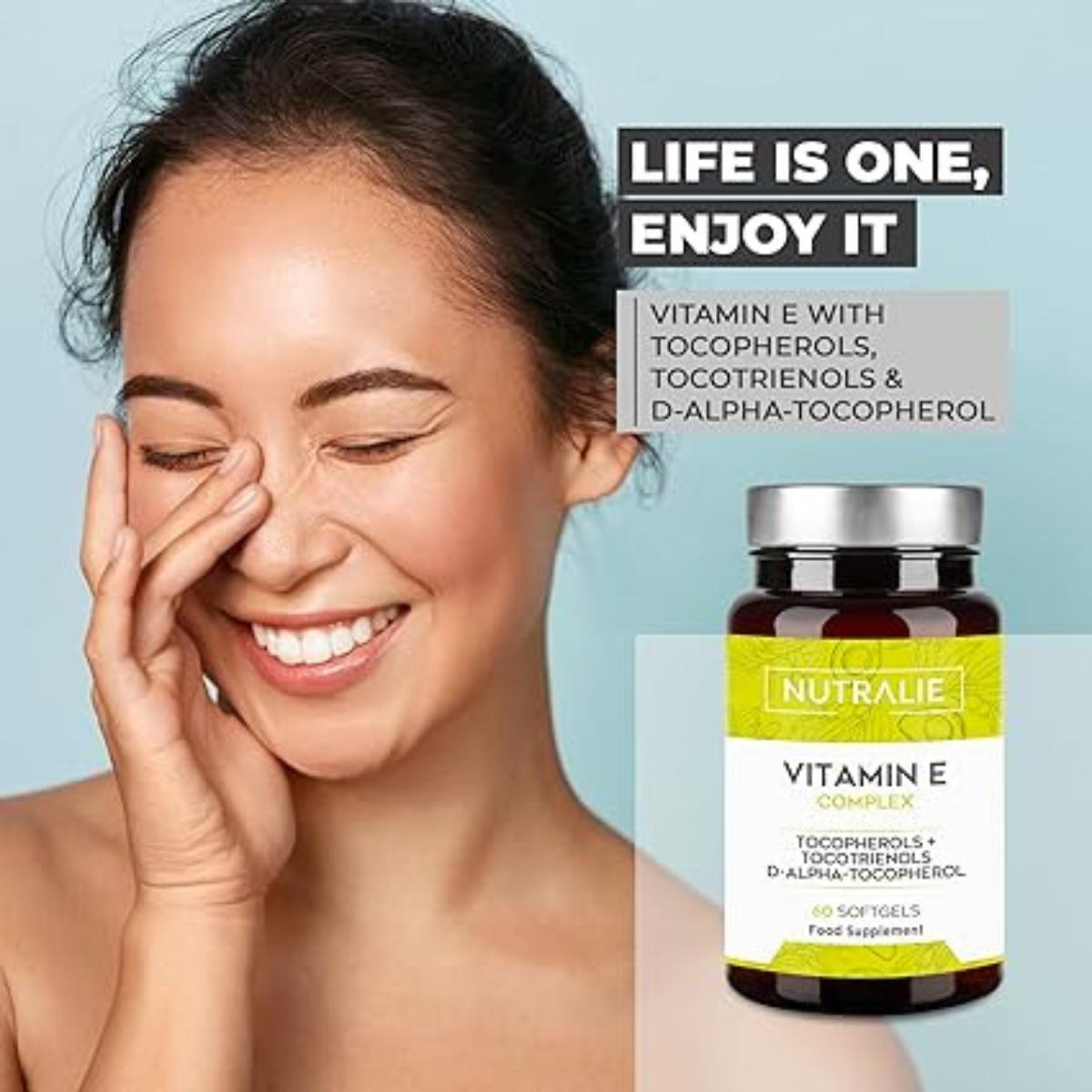 Nutralie Vitamina E Complex con Tocotrienoles y Tocoferoles 60 Cápsulas