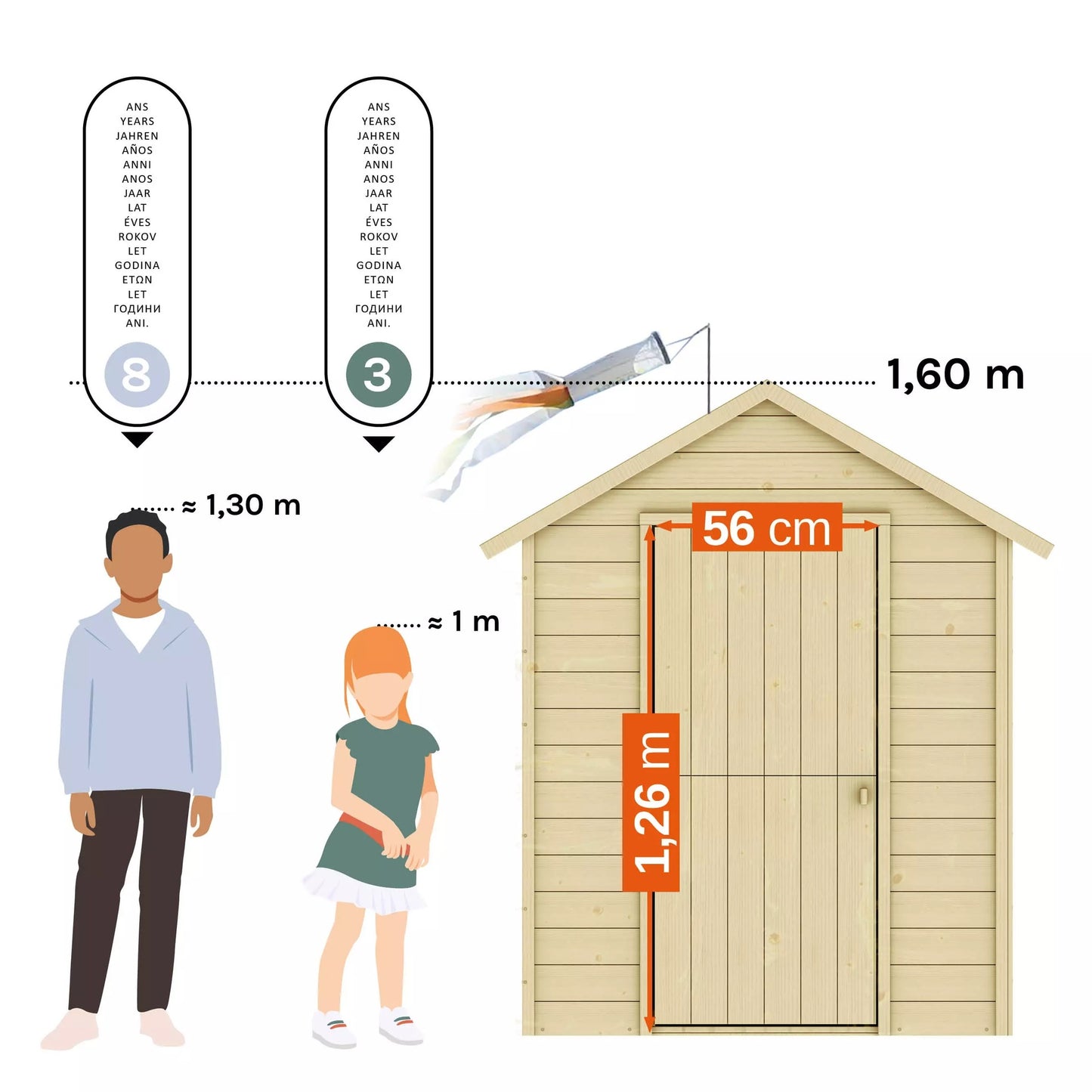 Casita infantil de madera Blanche Soulet
