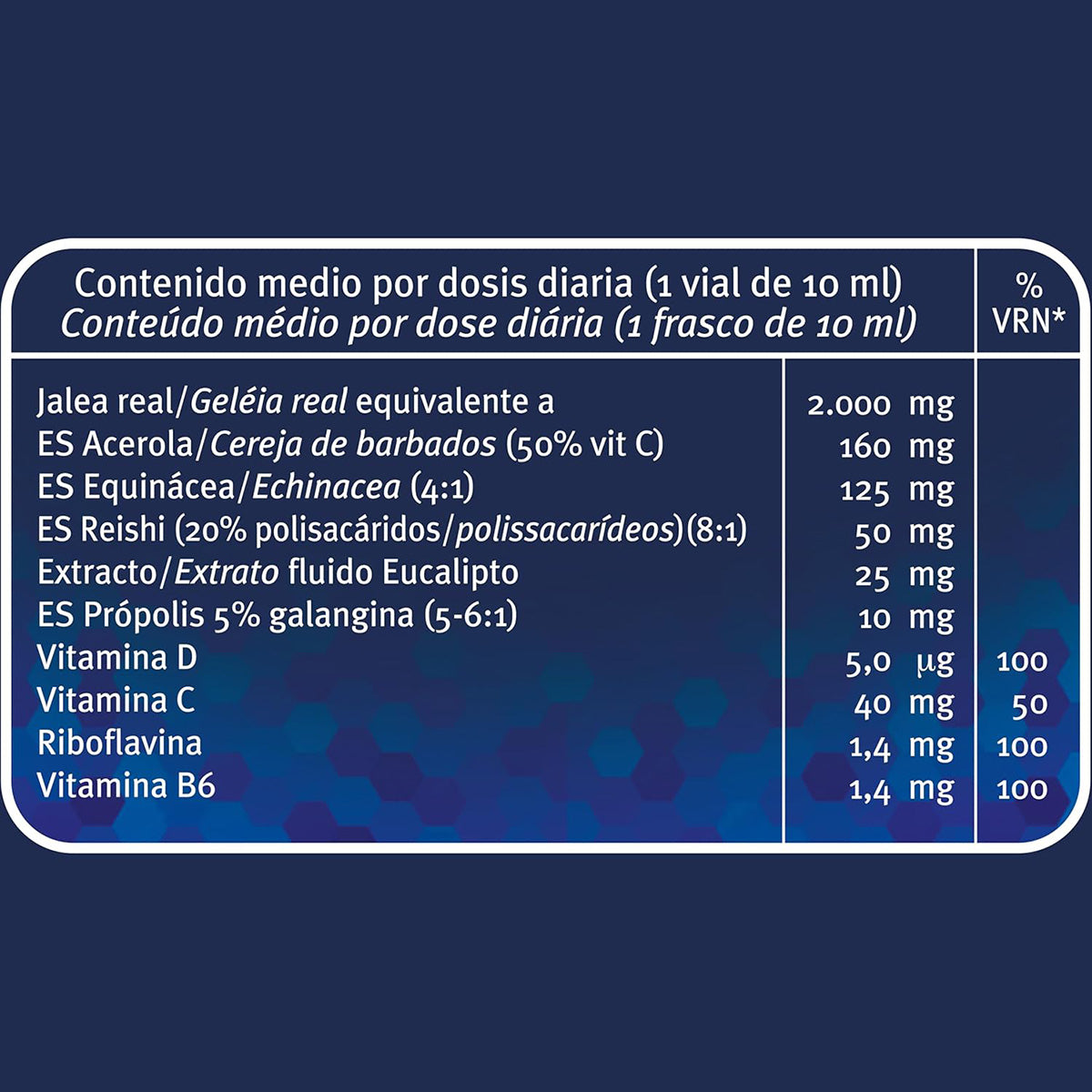Jalea Real 2000mg Mega Total Inmunidad, con Reishi, Própolis y Equinácea Royal Vit 30 viales