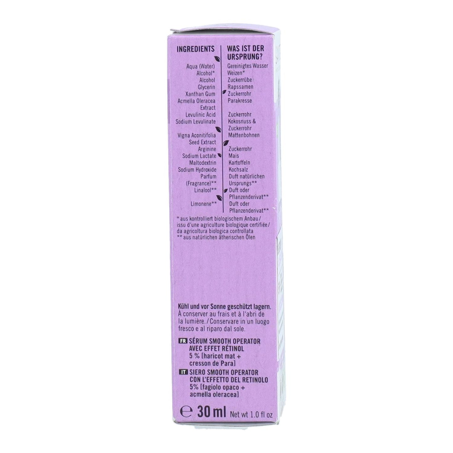 Sérum alisador efecto retinol, Sante 30 ml