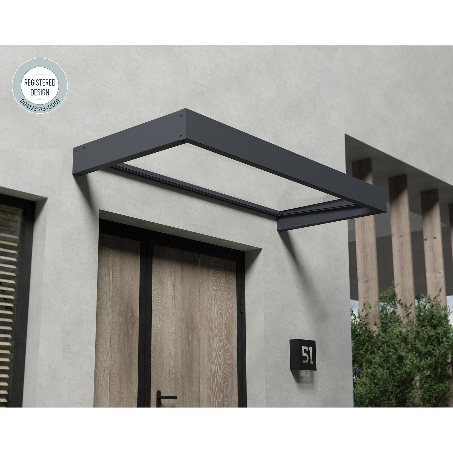 Marquesina para puerta Sophia 95x215 cm transparente Canopia