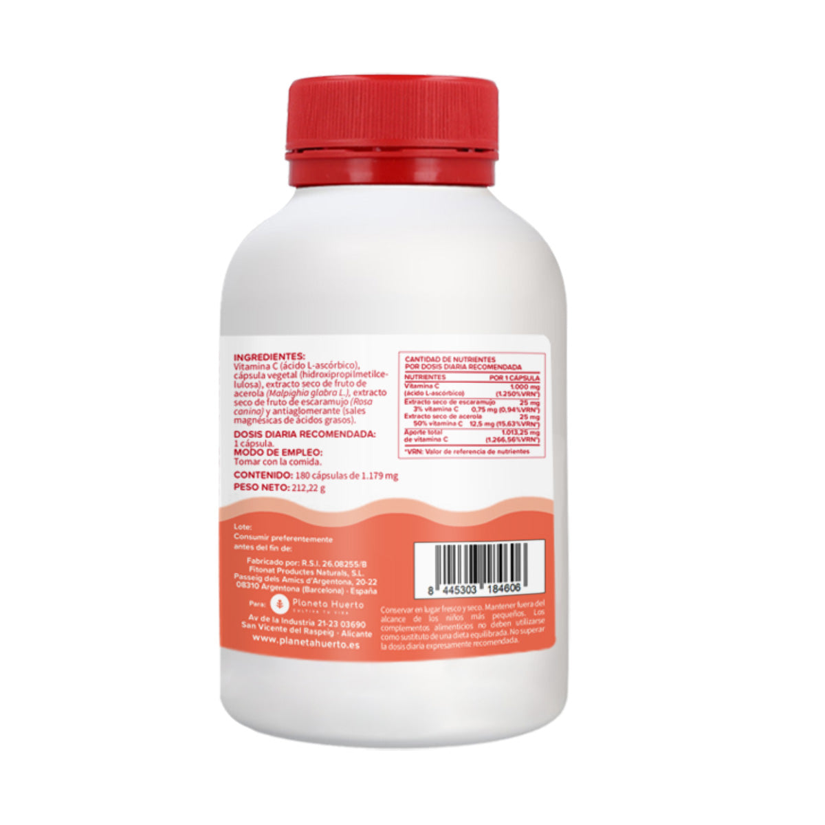 Pack 3xVitamina C 1000 mg Planeta Huerto 180 cápsulas vegetales