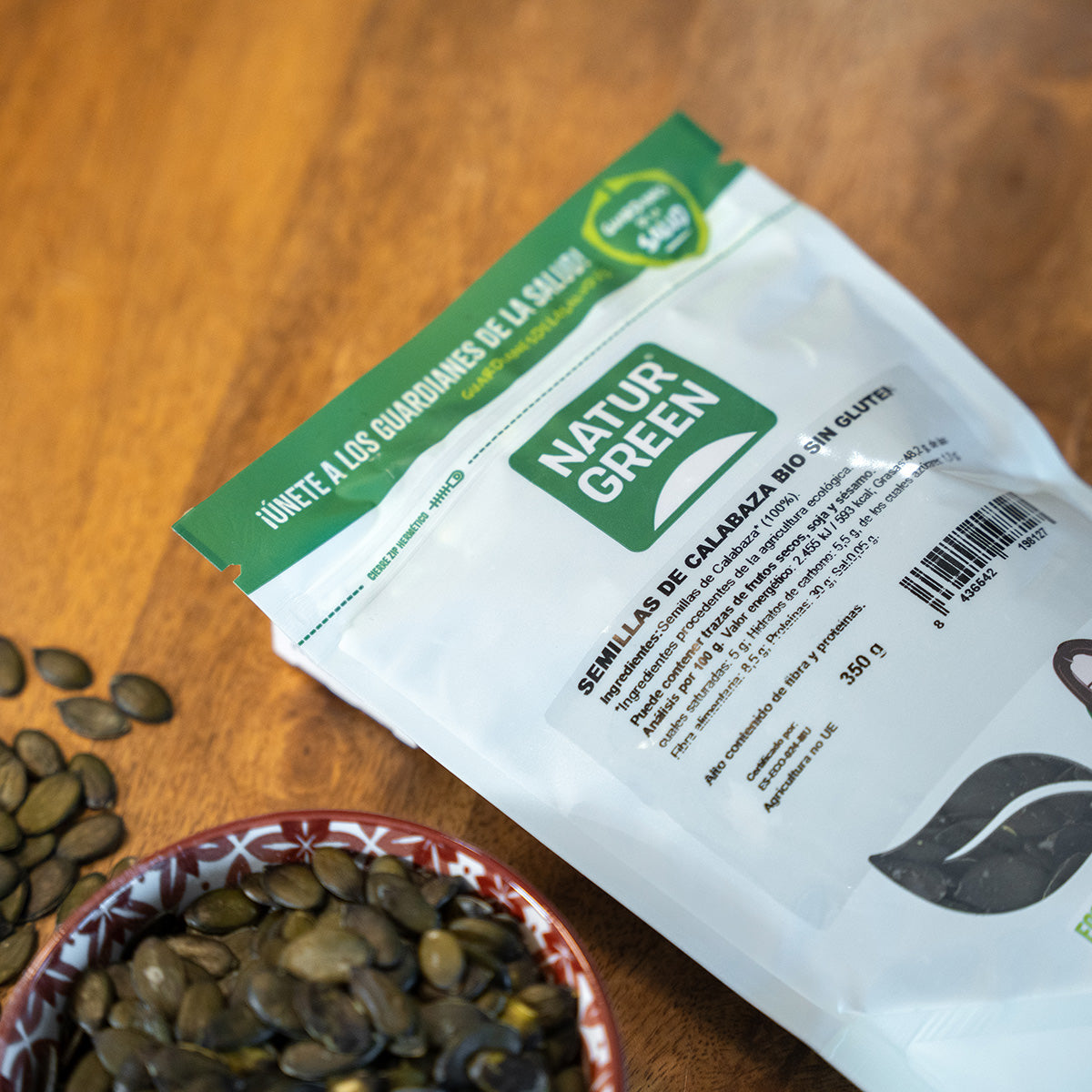 Semillas de calabaza bio, Naturgreen, 350 g