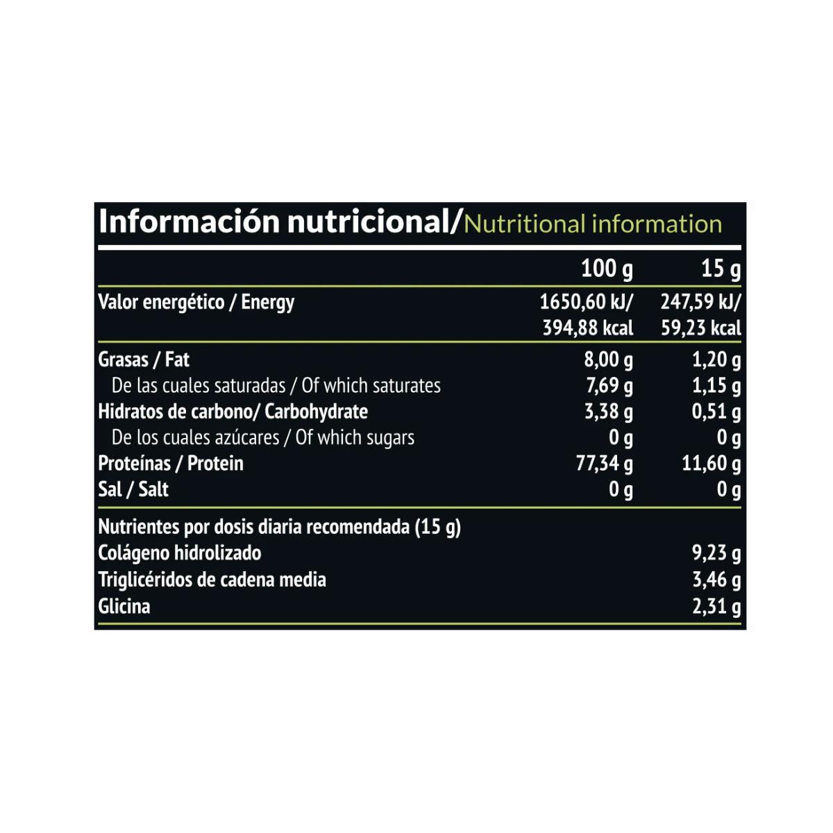 Elixir: Colágeno + Aceite TCM, 450 g Paleobull