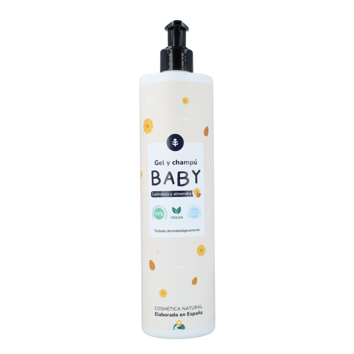 Pack Infantil Caléndula y Almendras: gel y champú + crema hidratante Planeta Huerto