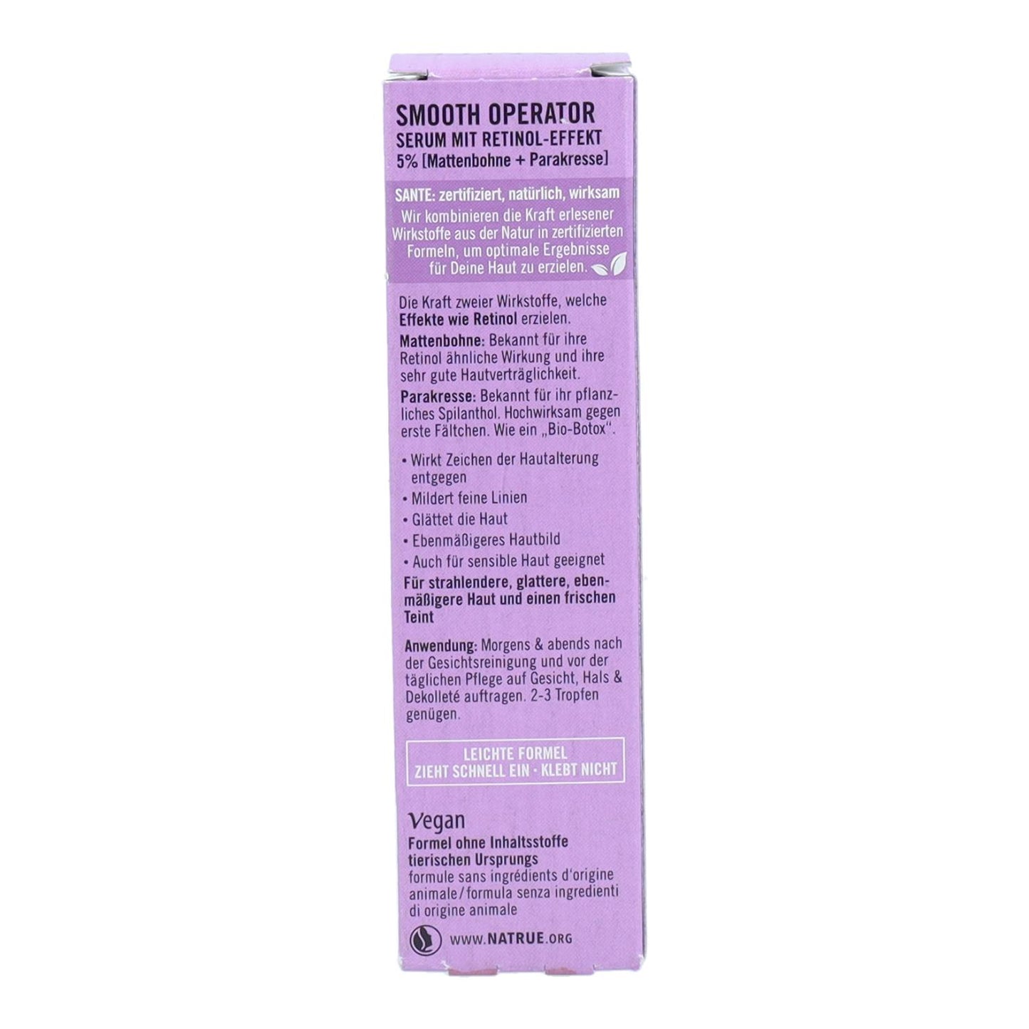 Sérum alisador efecto retinol, Sante 30 ml