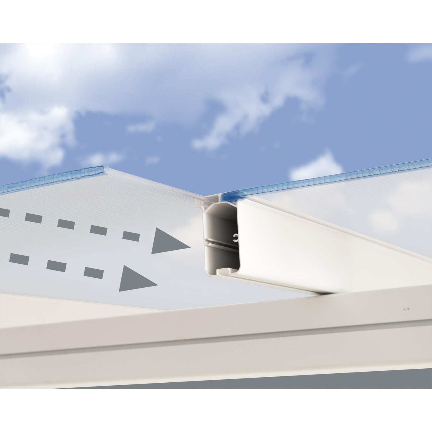 Pérgola adosada Feria 224x228 cm