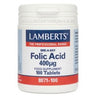 Ácido Fólico 100 tabletas de 400 μg, Lamberts