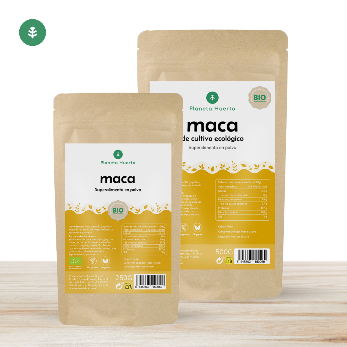 Maca en polvo ECO Planeta Huerto