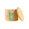 Set 18 discos desmaquillantes reutilizables con dispensador de madera Pandoo