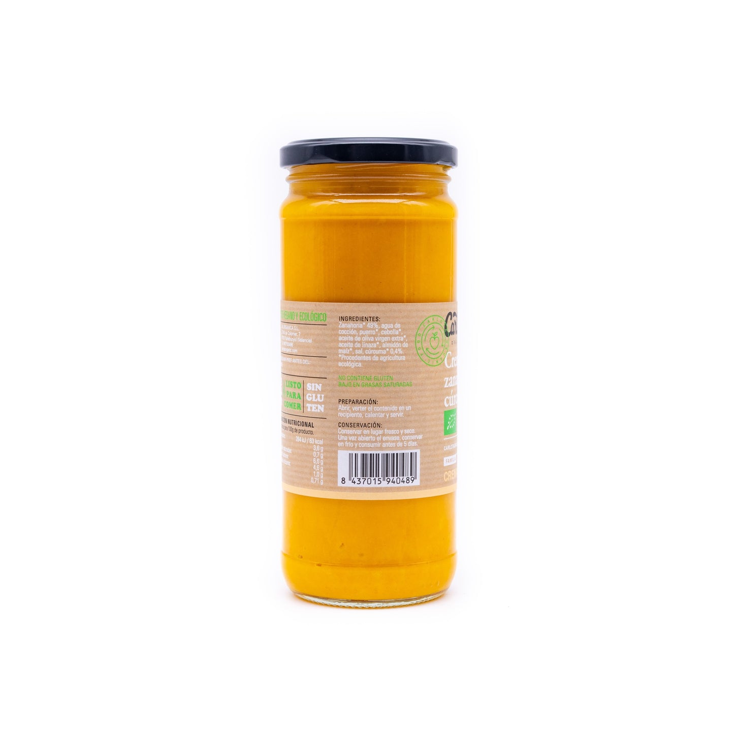 Crema De Zanahoria Y Cúrcuma 450g Bio