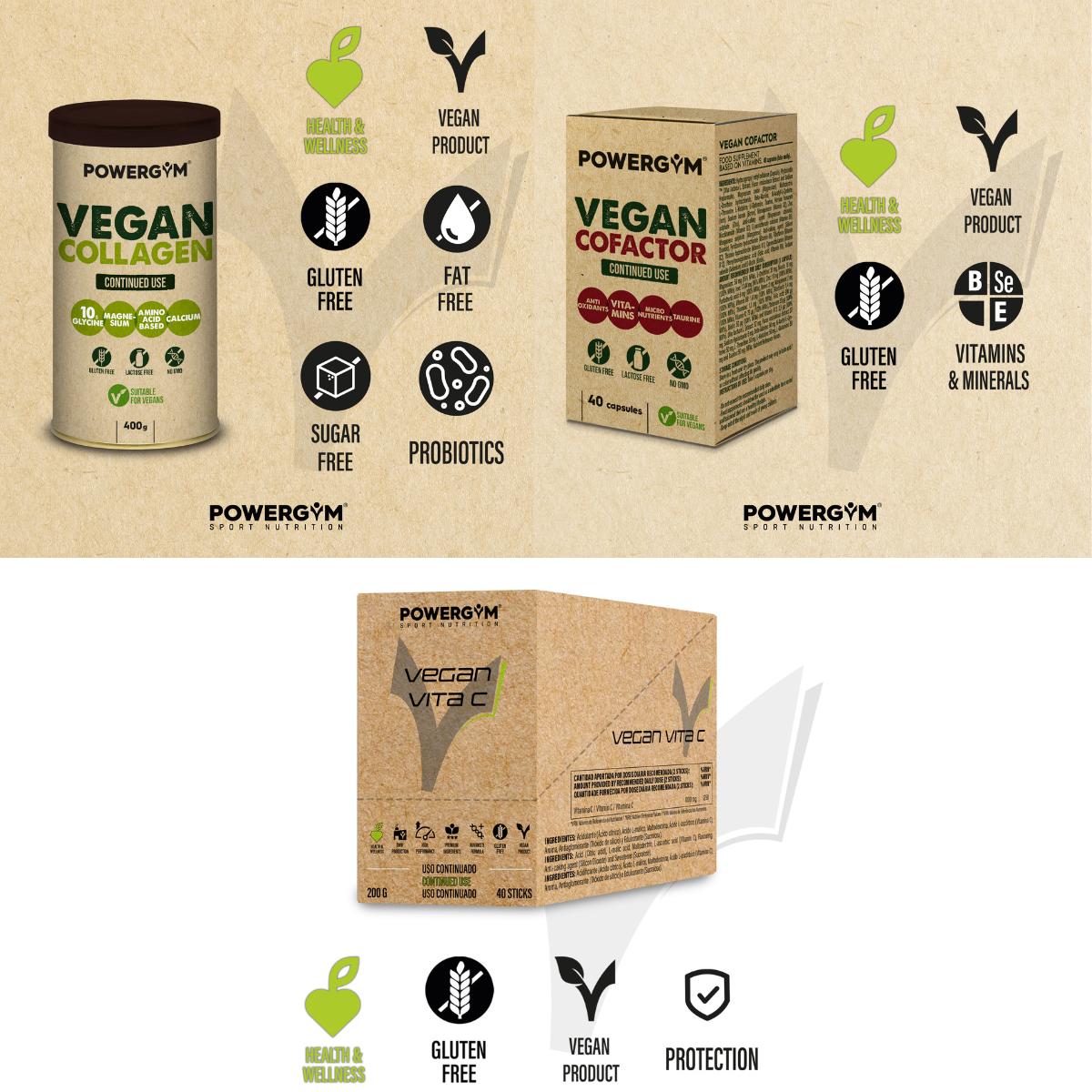 Pack Vegano Regenerador Powergym (Vitamina C + Colágeno + Cofactor)