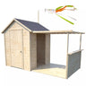 Casita infantil de madera con porche Eugenie Soulet